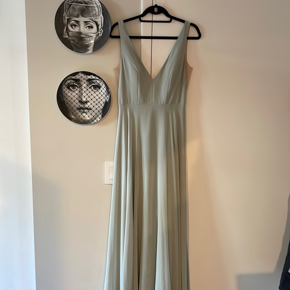 Jenny Yoo for BHLDN Anthropologie Colby Morning Mist Bridesmaid Dress size 6